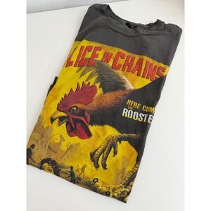 Alice In Chains 2016 Tour Shirt Mens Medium Here Comes The Rooster Black Graphic
